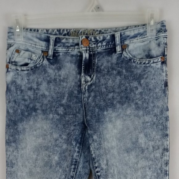 Wallflower Blue White Washed Jeans Size 7 - Picture 6 of 11
